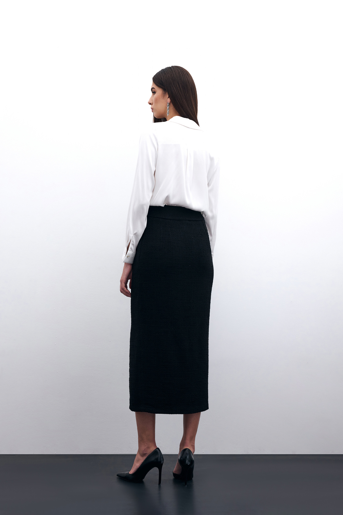 Tüvit Kalem Etek - Siyah