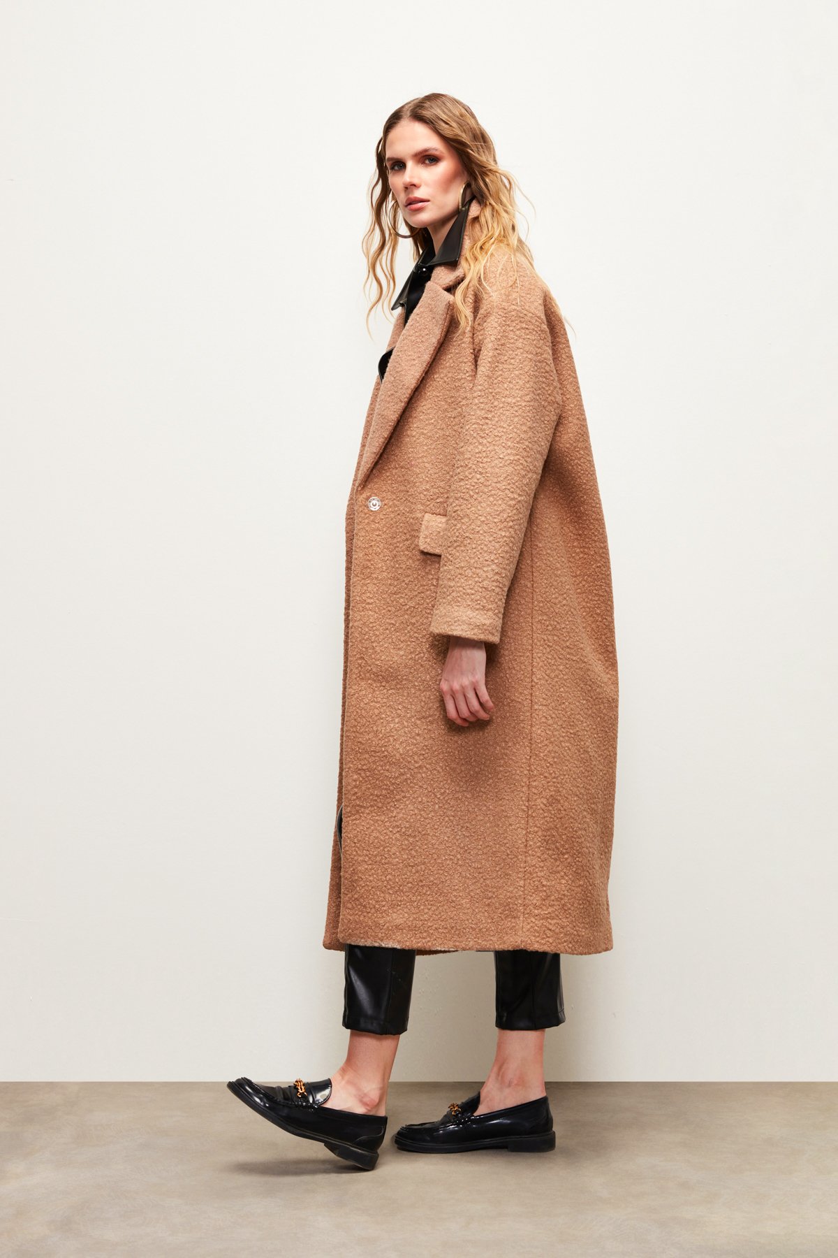 Uzun Buklet Kaban - CAMEL