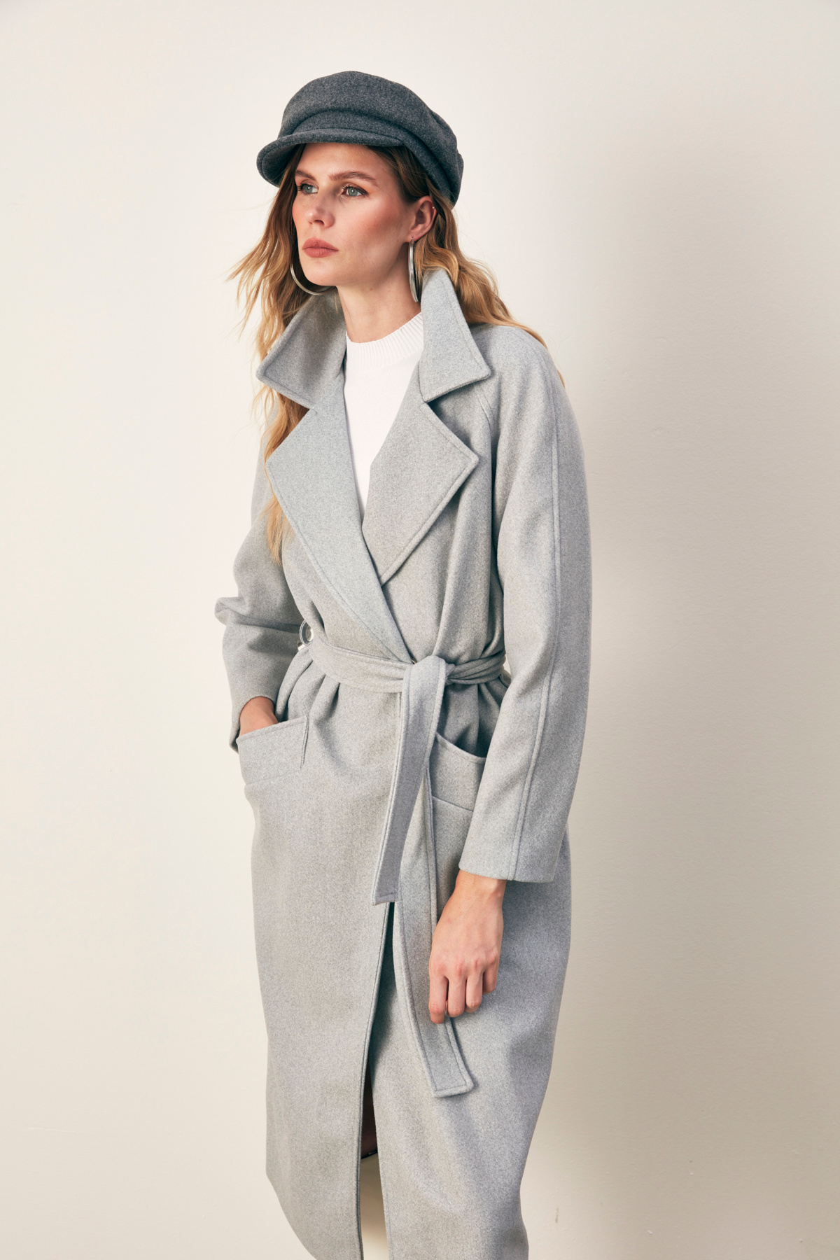 Uzun kaşe kaban - GRİ