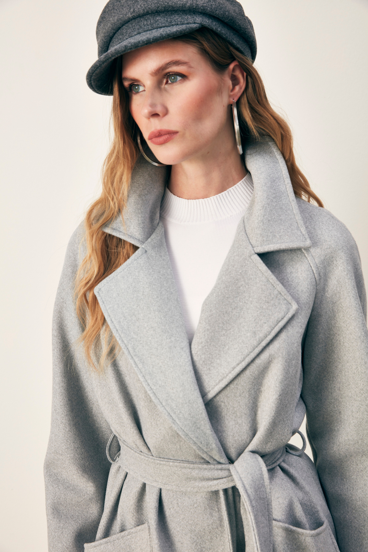 Uzun kaşe kaban - GRİ