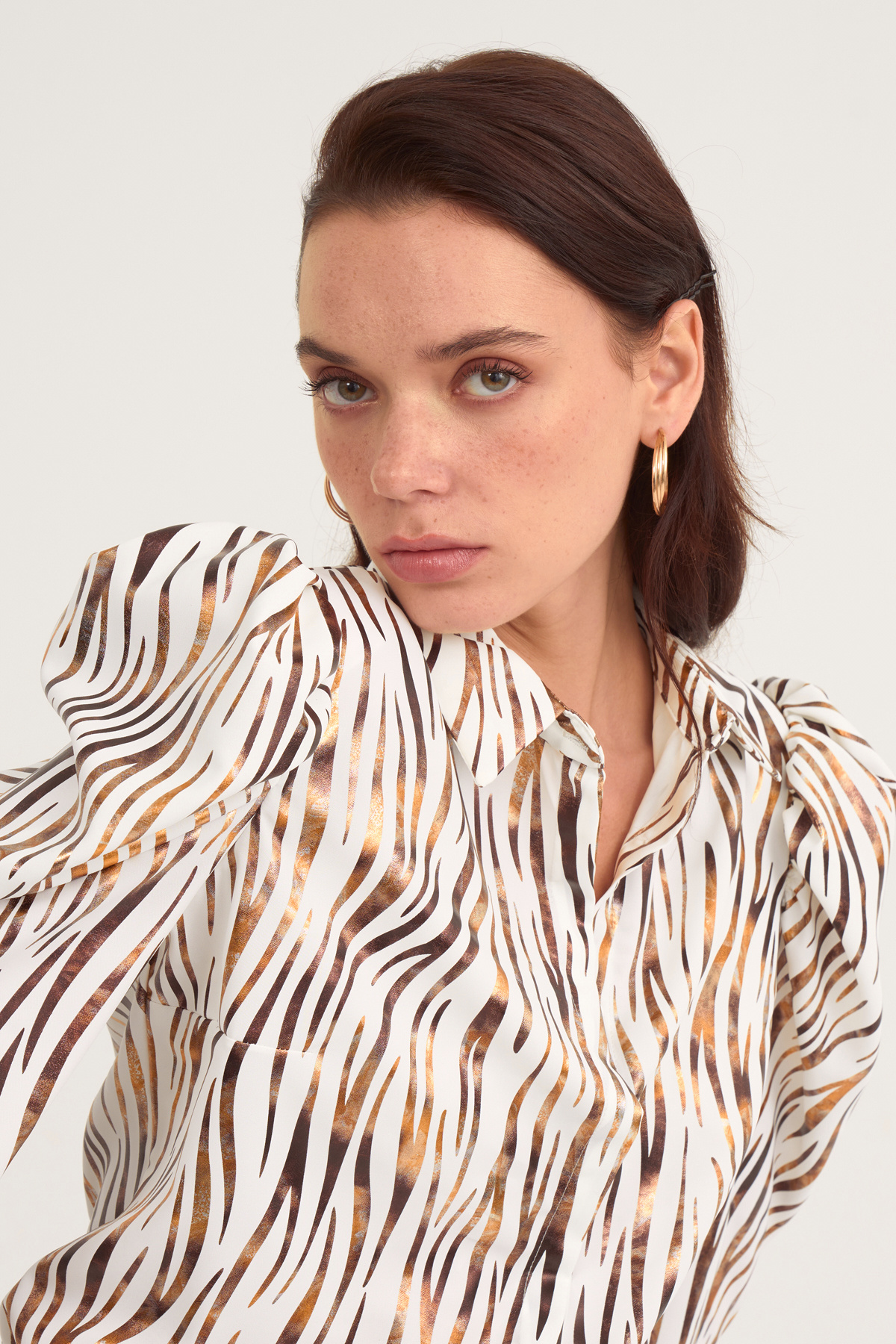 Shirt with padded print detail - ECRU