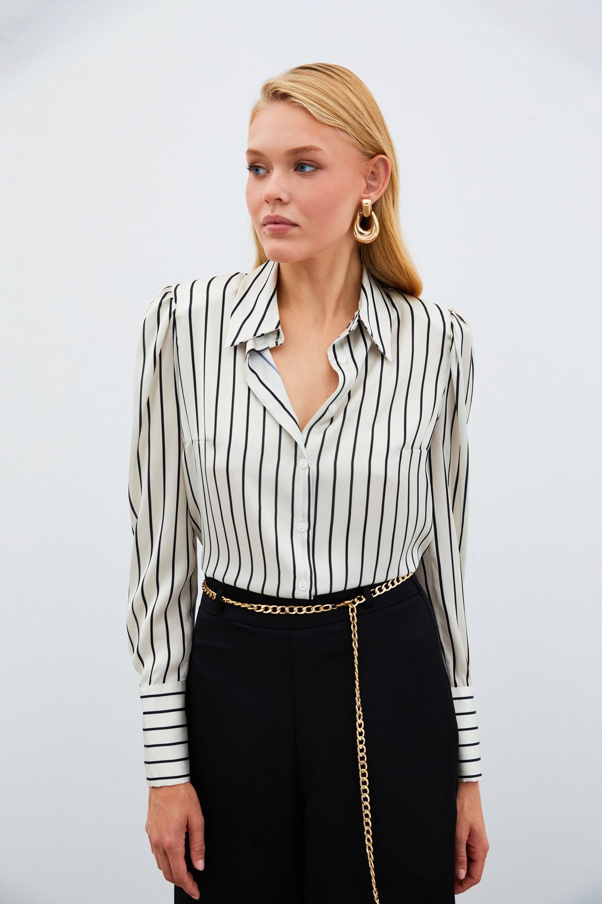 Vatkalı Çizgili Gömlek - TAŞ