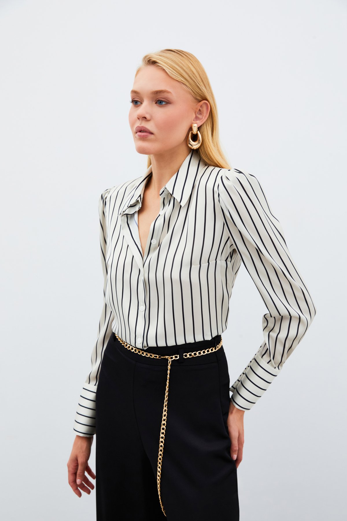 Vatkalı Çizgili Gömlek - TAŞ