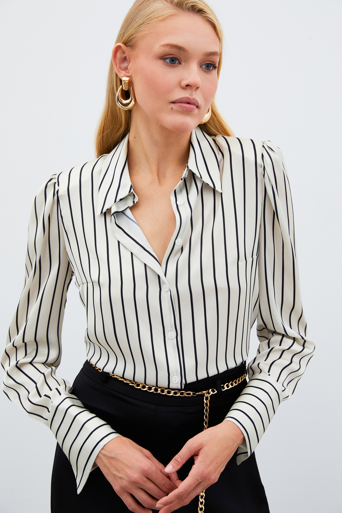 Vatkalı Çizgili Gömlek - TAŞ