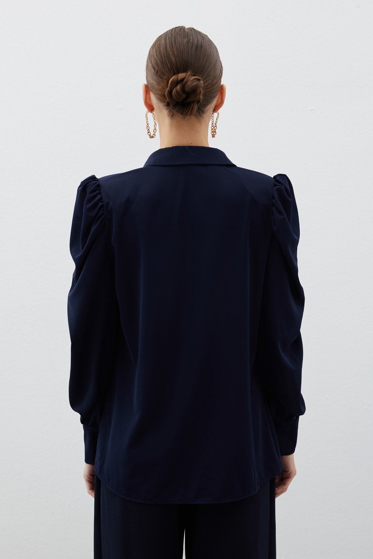 Vatkalı Klasik Gömlek - LACİVERT