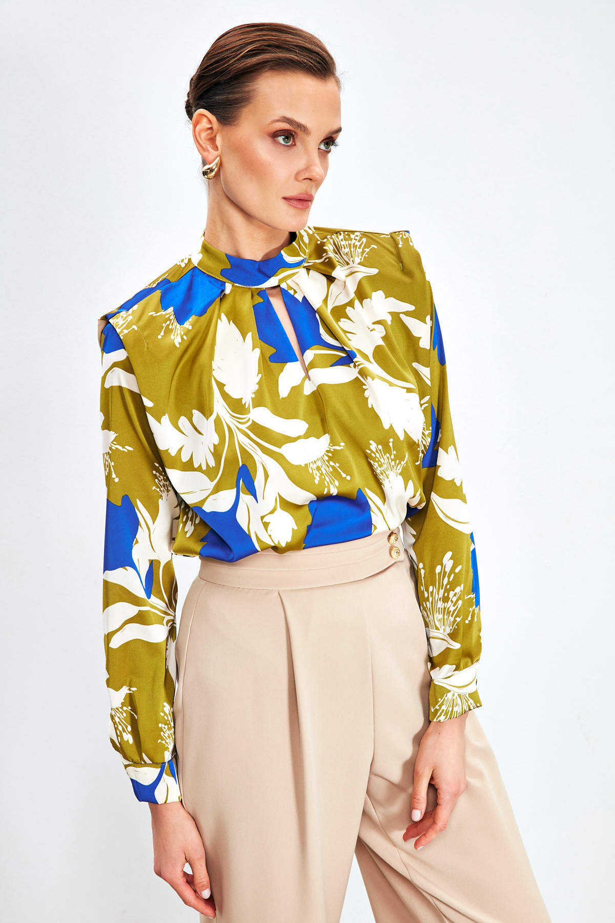 Vatkalı Salaş Bluz - HAKİ