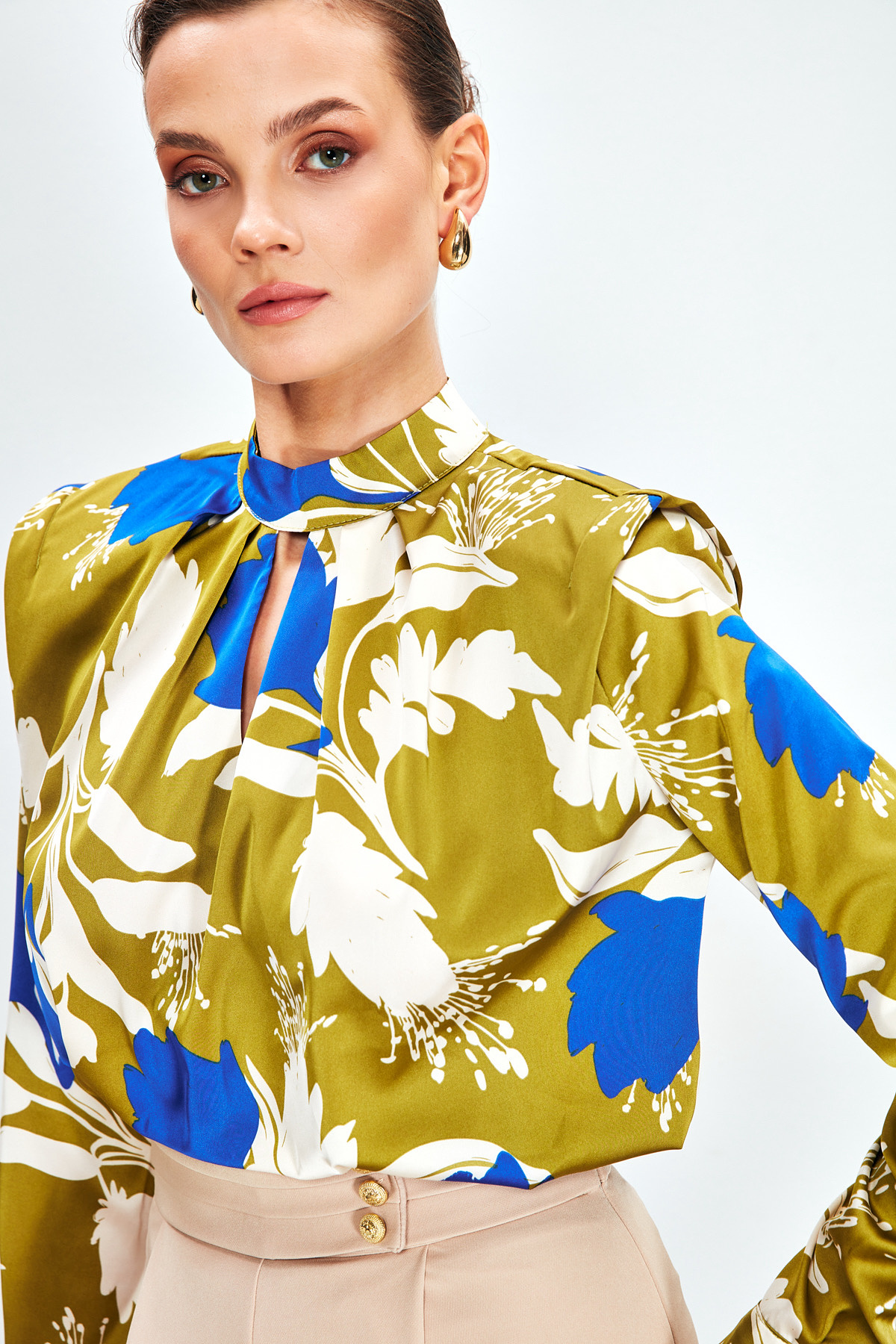 Vatkalı Salaş Bluz - HAKİ