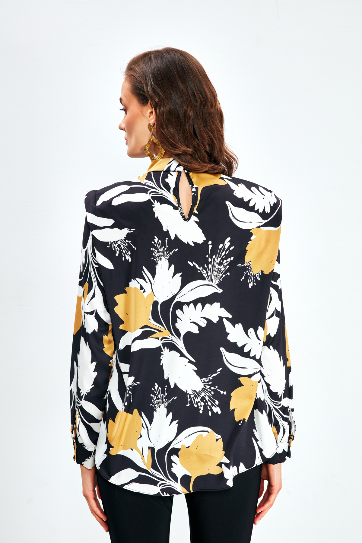 Vatkalı Salaş Bluz - SİYAH