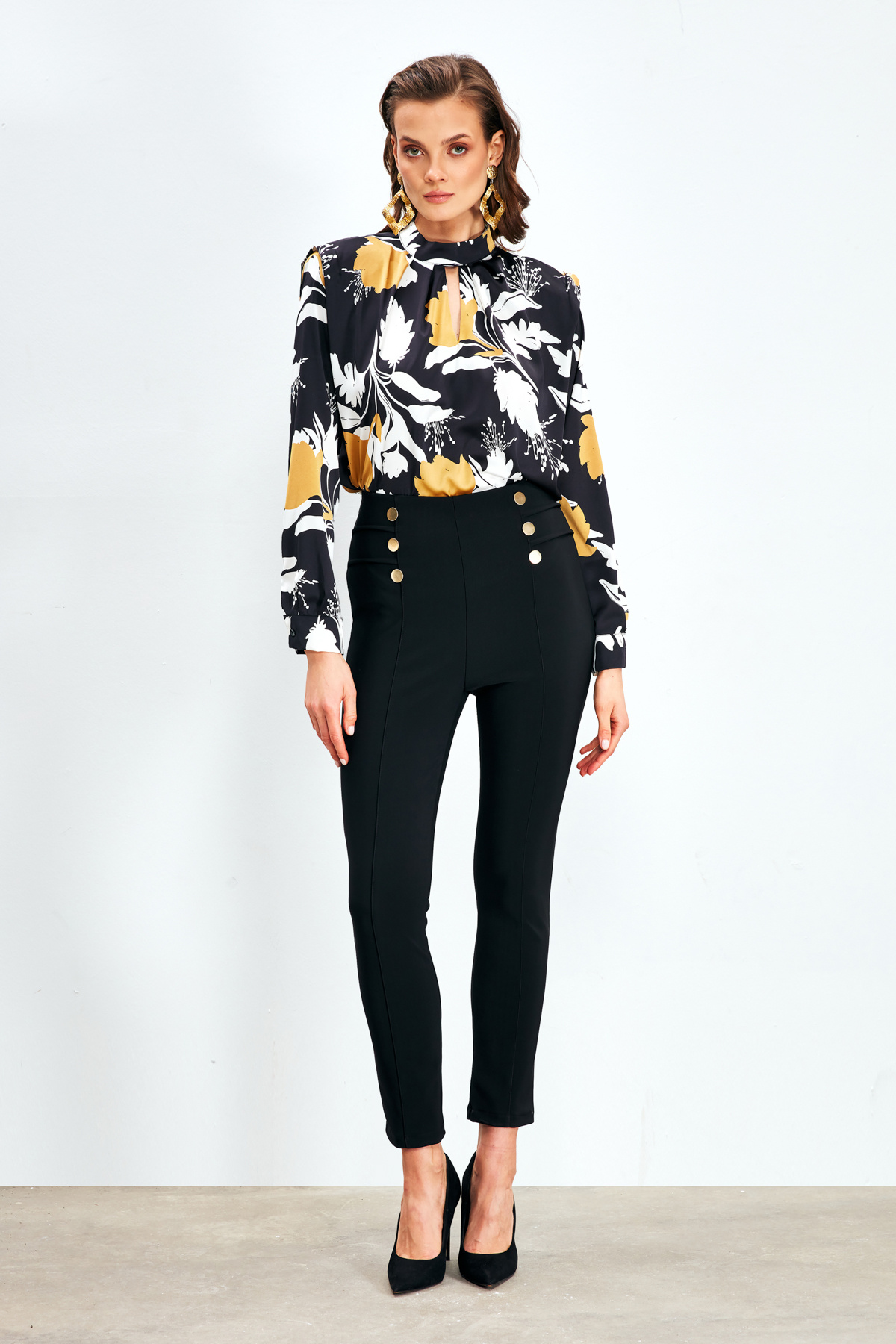 Vatkalı Salaş Bluz - SİYAH