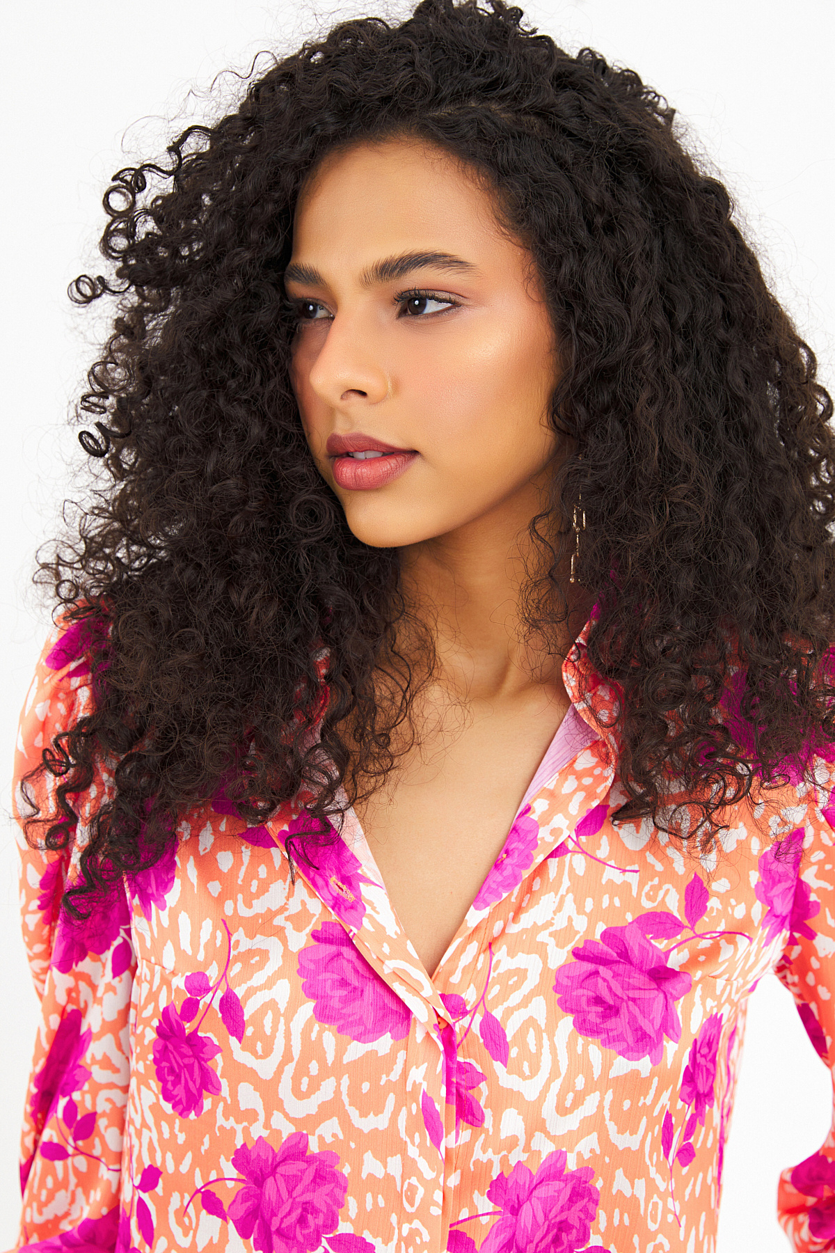 Vatkalı salaş gömlek - ORANJ