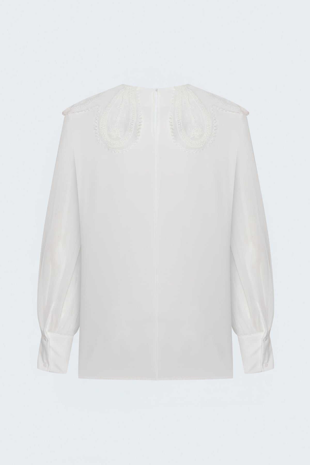Collar-Detail Blouse - Ecru