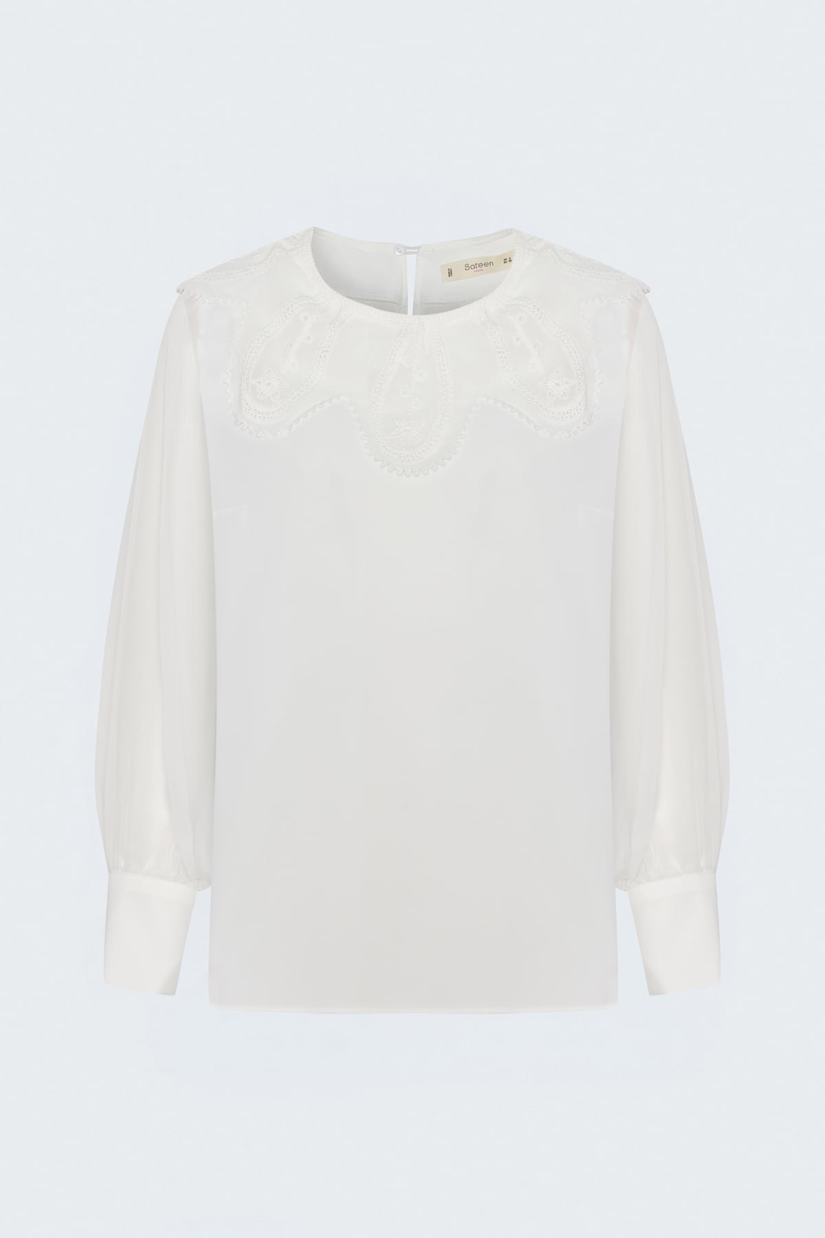 Collar-Detail Blouse - Ecru