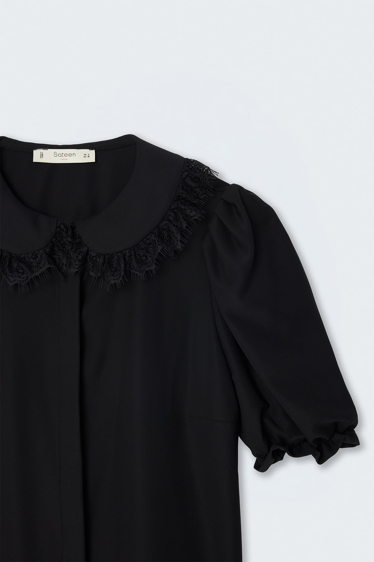 Shirt with Collar Detail - Black