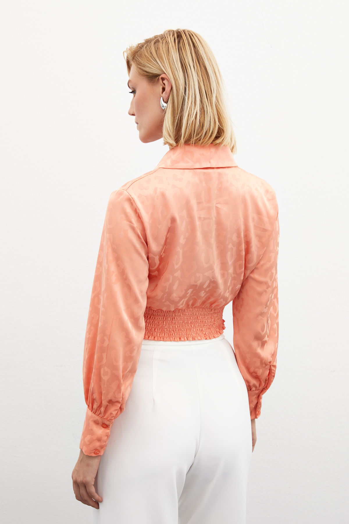 Yan Kuşaklı Saten Bluz - SOMON