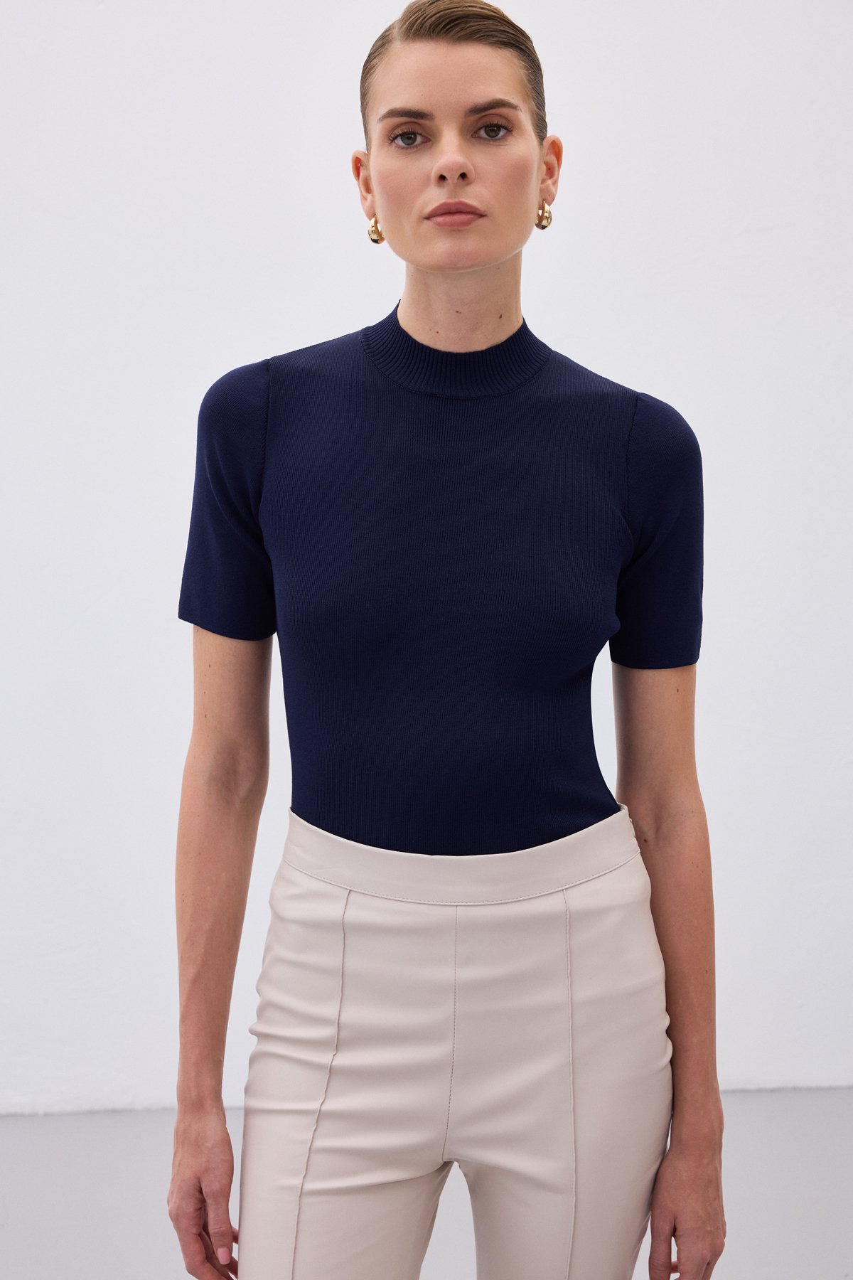 Half Fisherman Knitwear - Blue