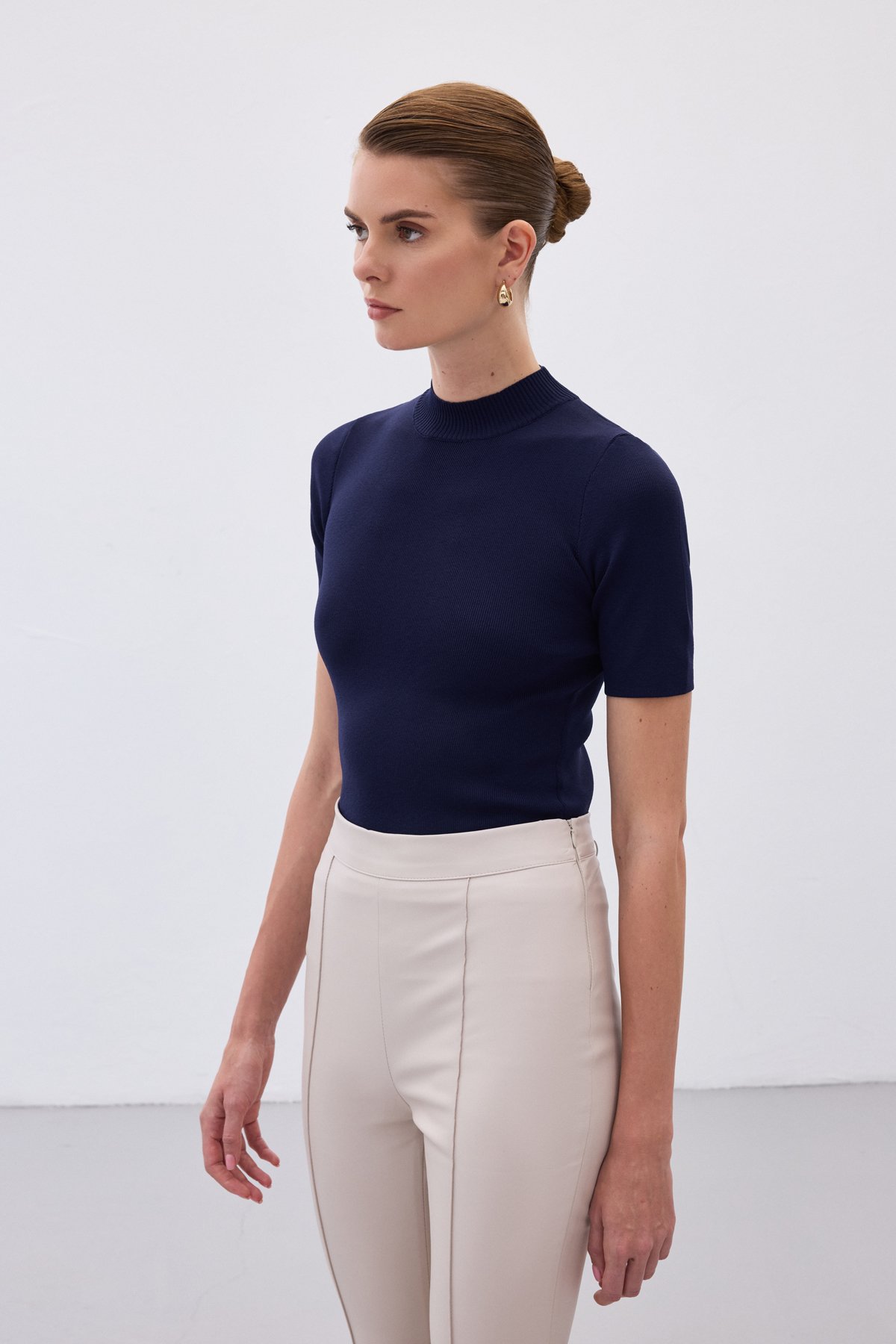 Half Fisherman Knitwear - Blue