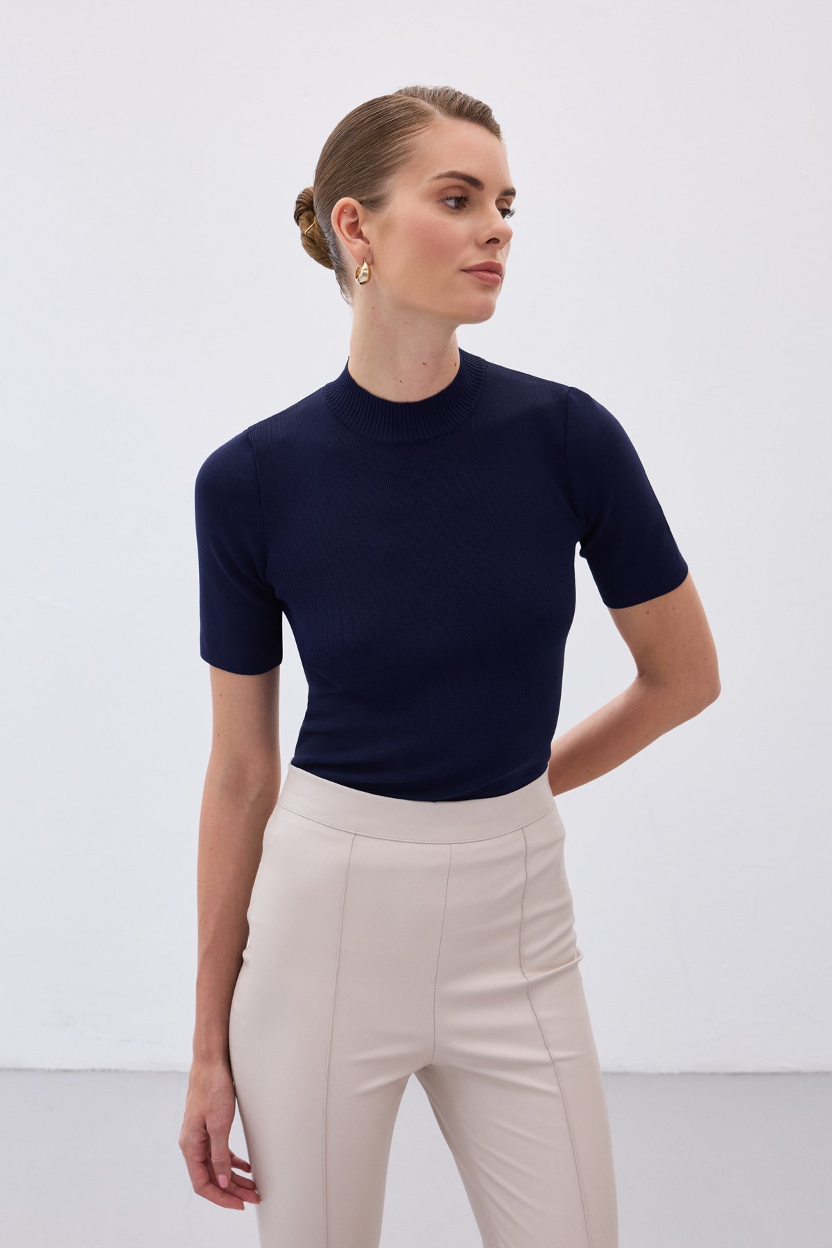 Half Fisherman Knitwear - Blue