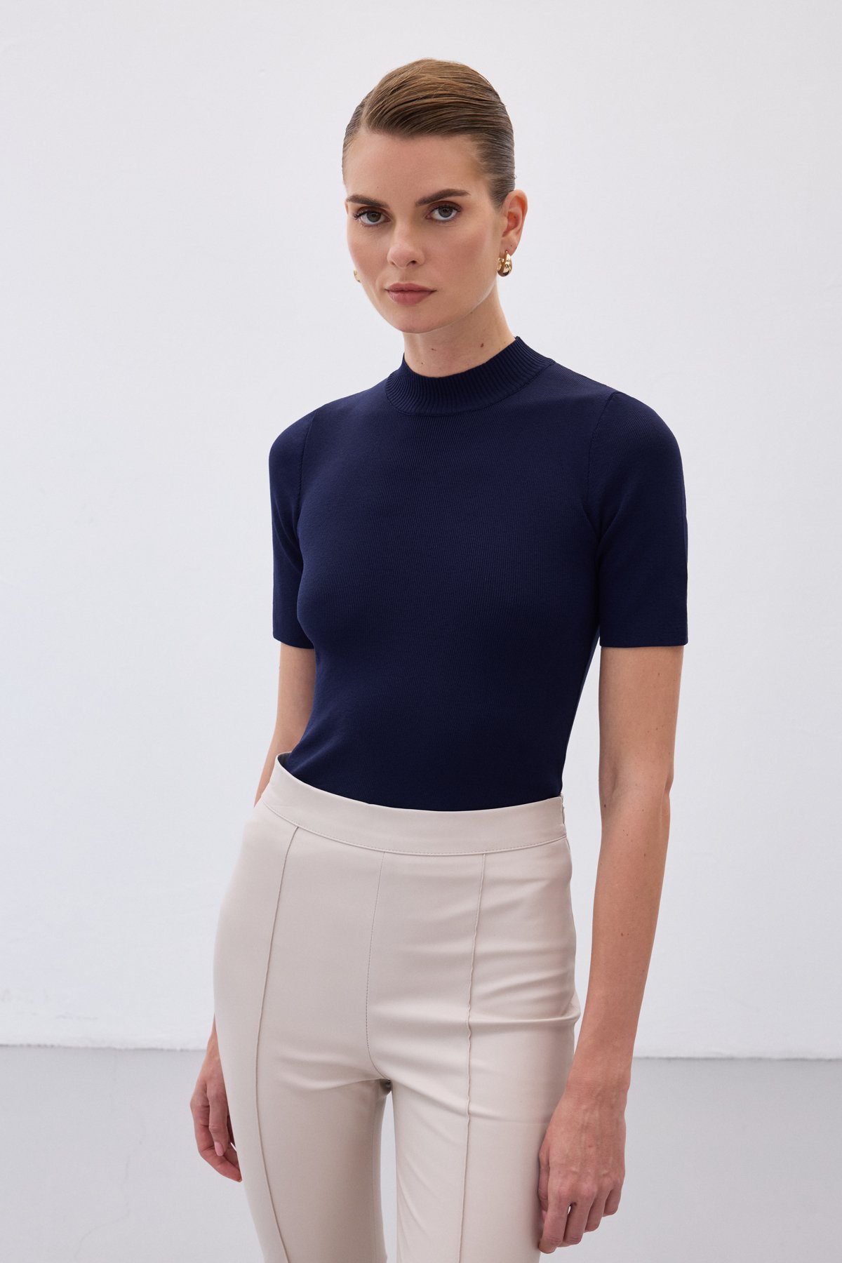 Half Fisherman Knitwear - Blue