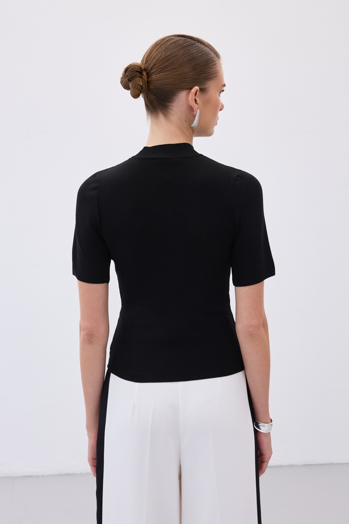 Half Fisherman Knitwear - Black