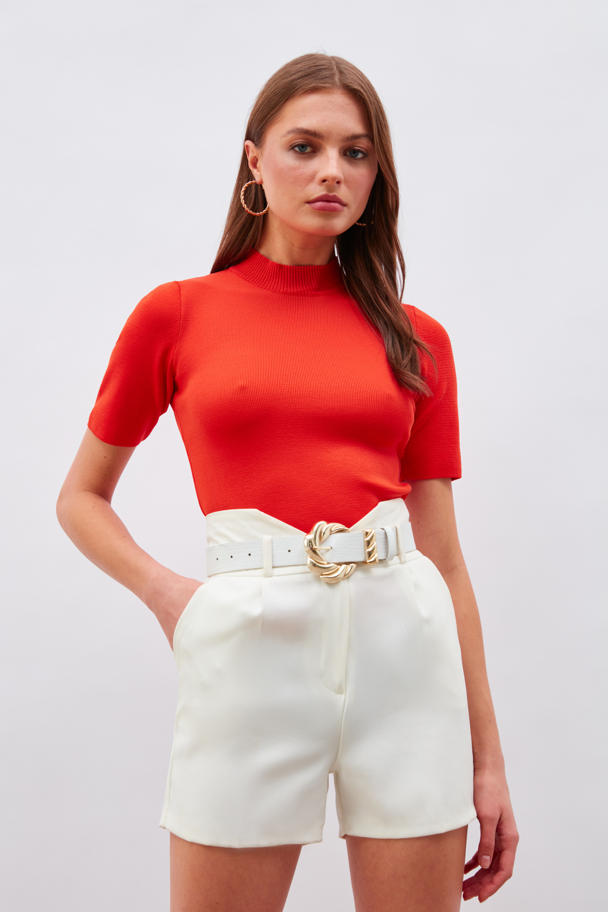 Half Fisherman Knitwear - BURN ORANJ