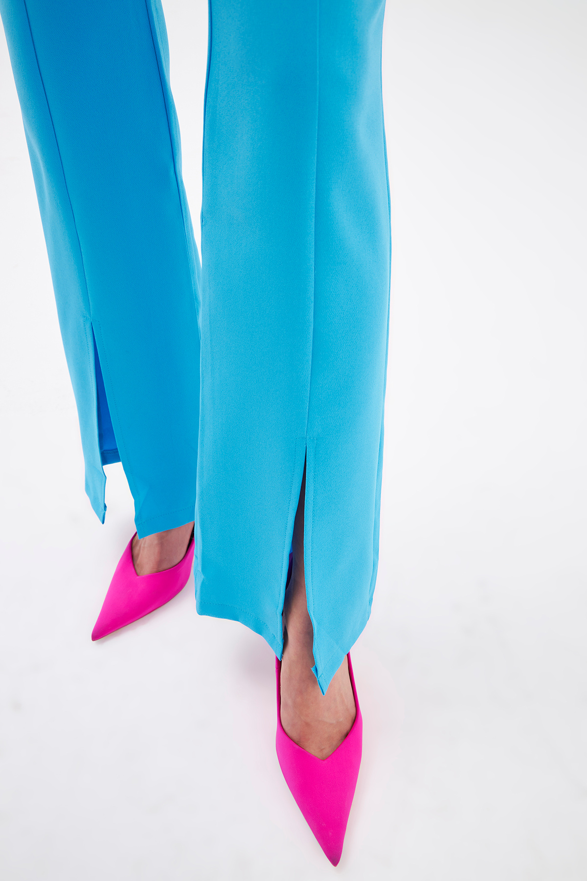 Spanish trousers with slit detail - BEBE BLUE