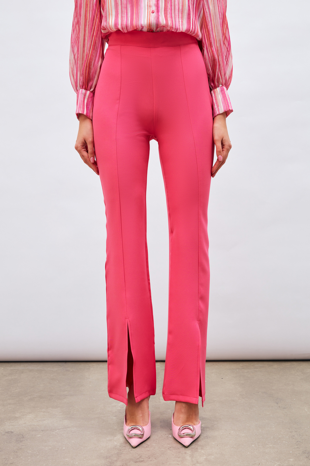 Spanish trousers with slit detail - FuchsIa