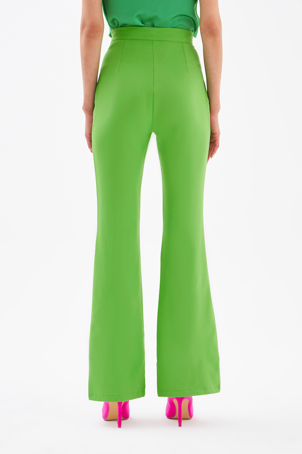 Spanish trousers with slit detail - GREEN