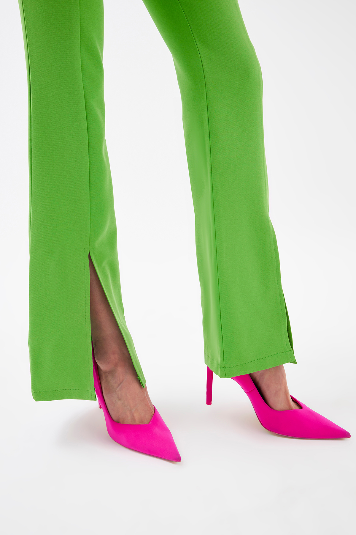 Spanish trousers with slit detail - GREEN