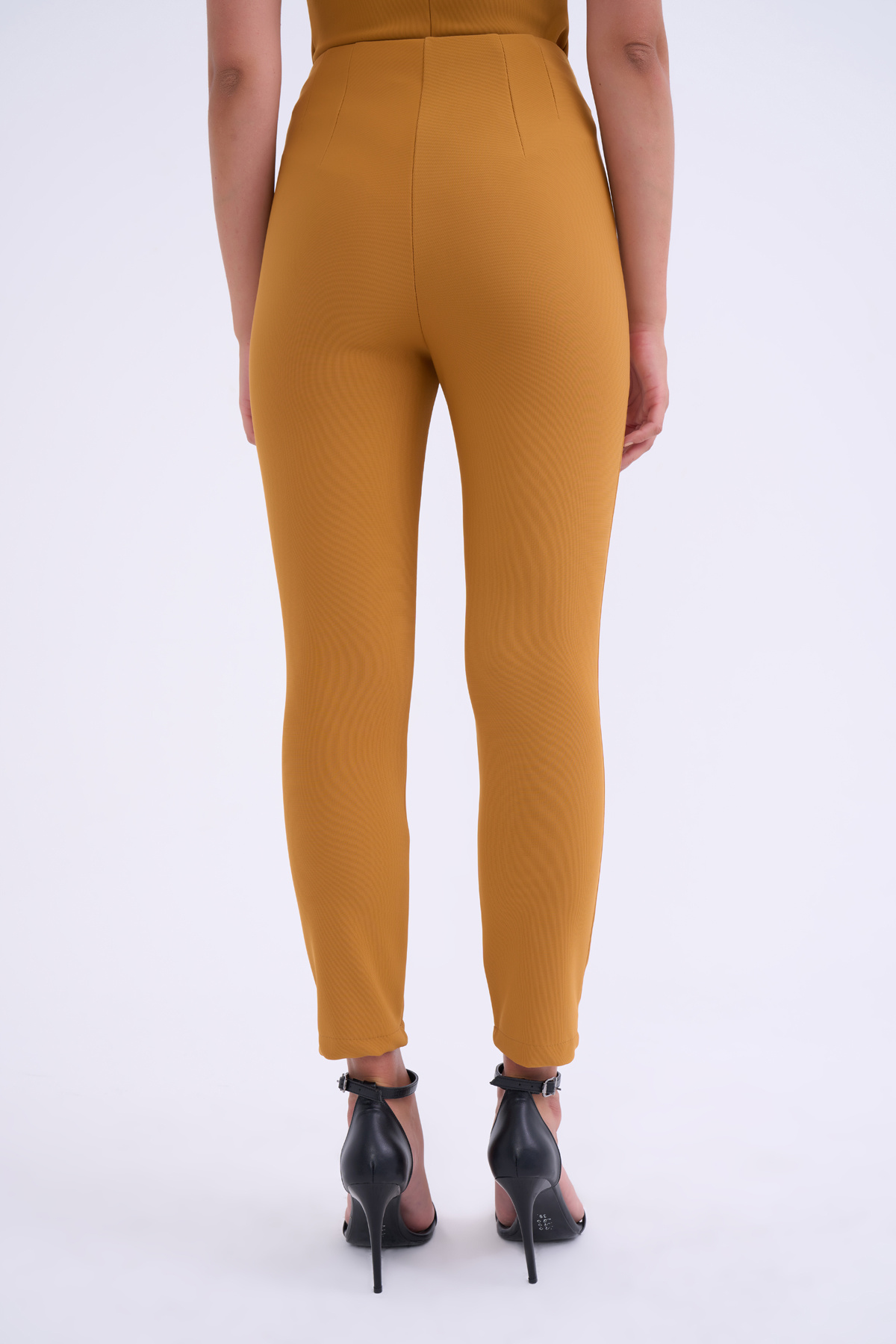 high waist pants - MUSTARD