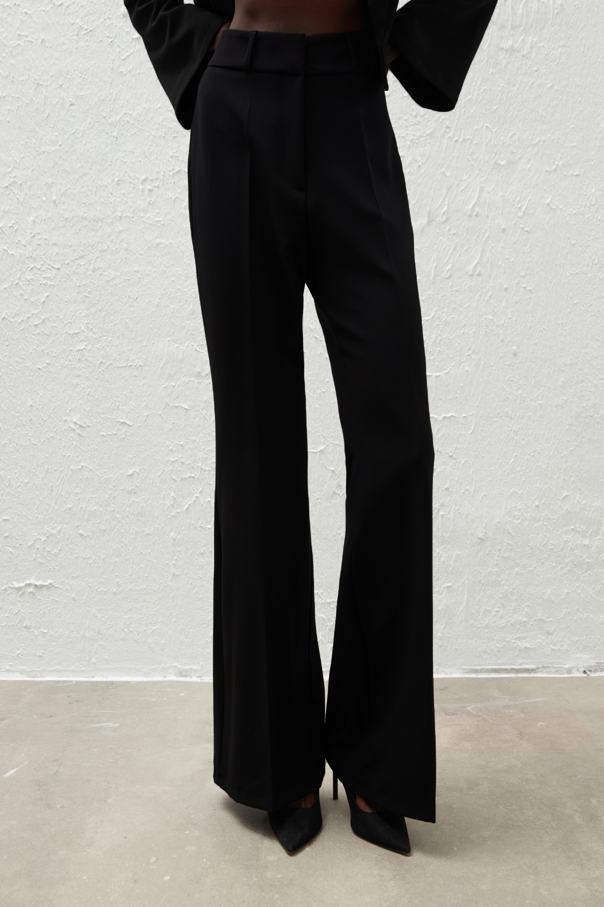 Yüksek Bel Pantolon - SİYAH