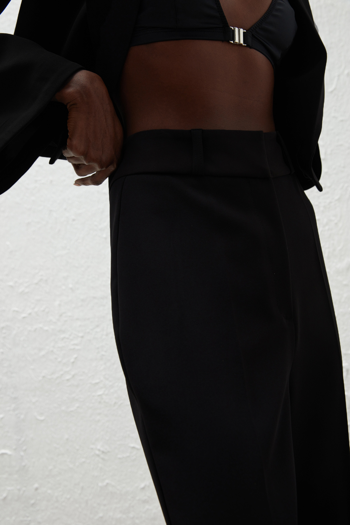 Yüksek Bel Pantolon - SİYAH