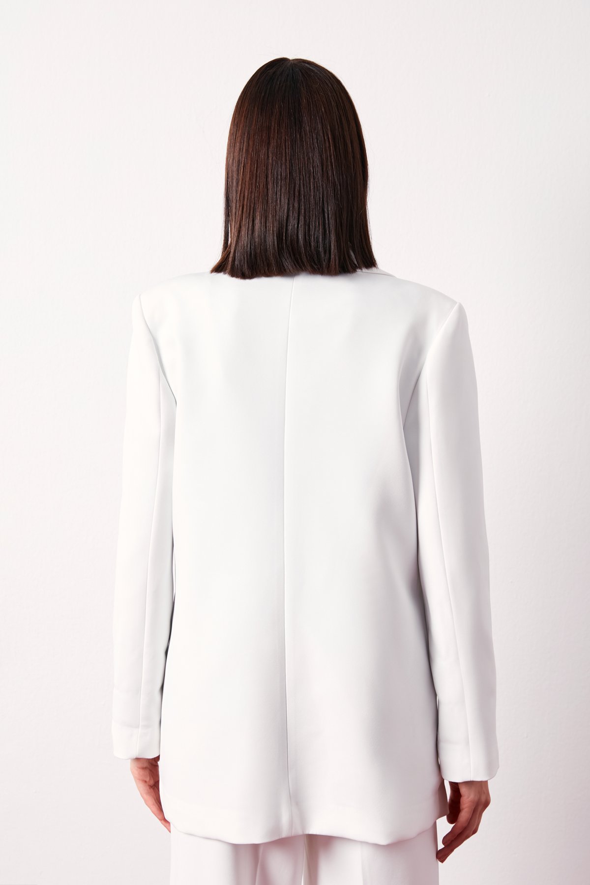 Zebra Astarlı Uzun Ceket - EKRU