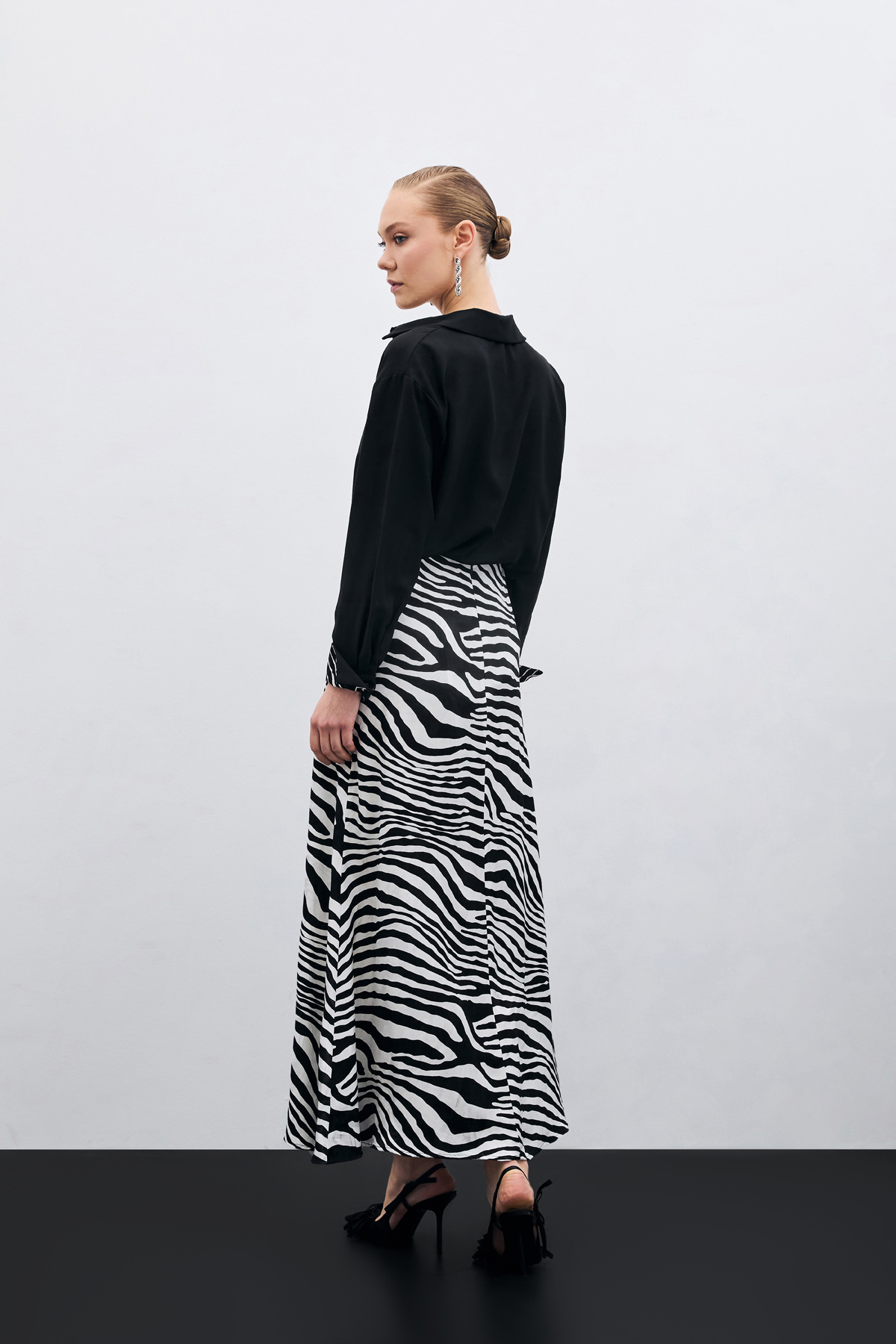 Zebra Desen Etek - Siyah