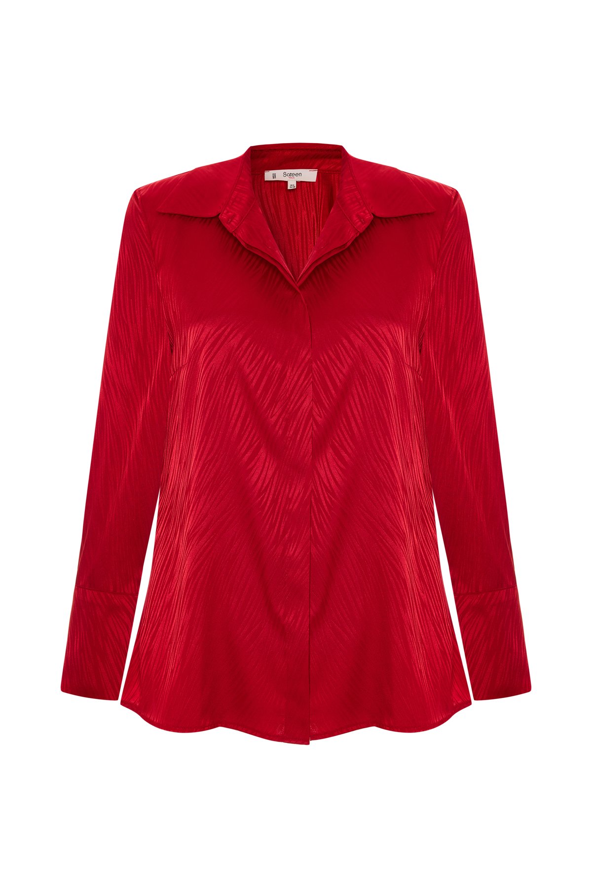 Zebra Desenli Gömlek - Kırmızı