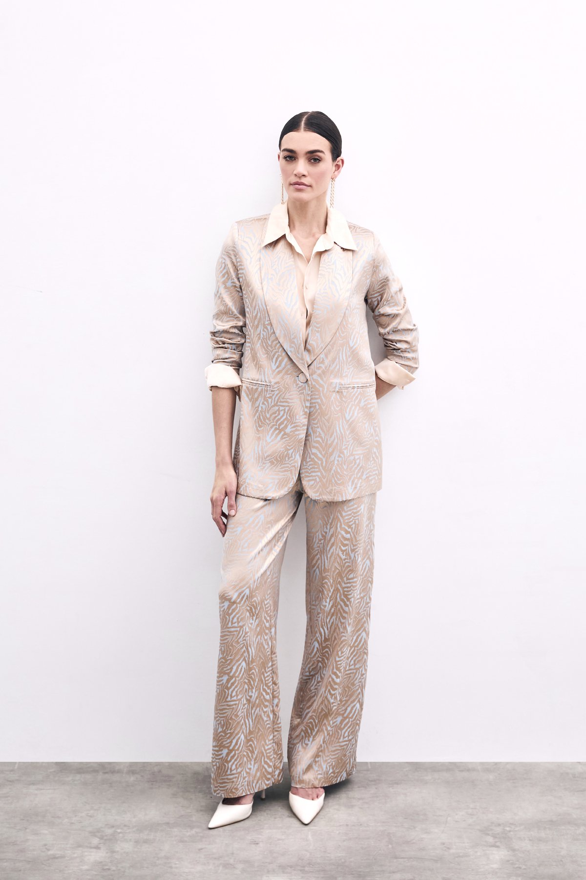 Zebra Desenli Pantolon - Bebe Mavi