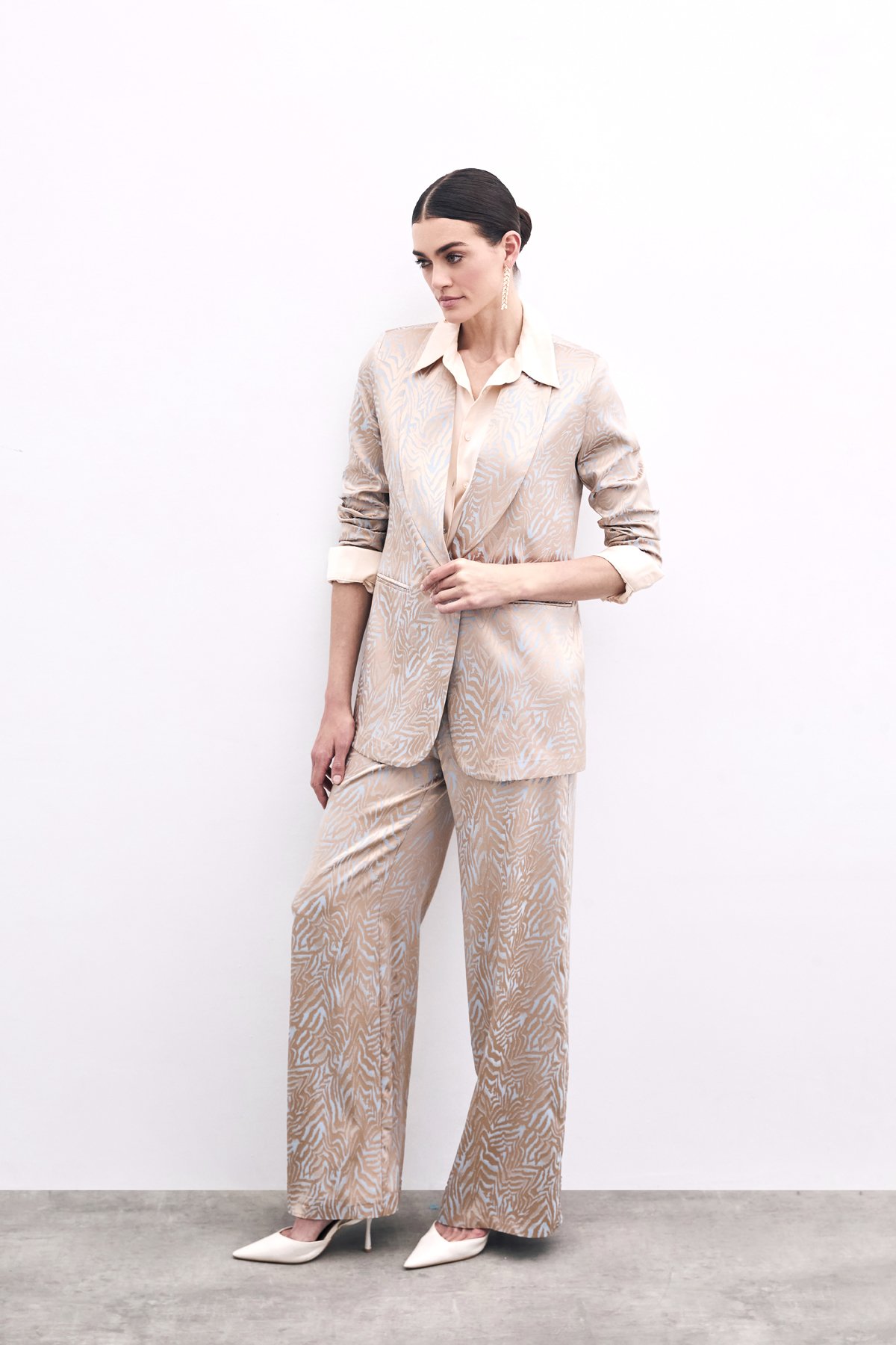 Zebra Desenli Pantolon - Bebe Mavi