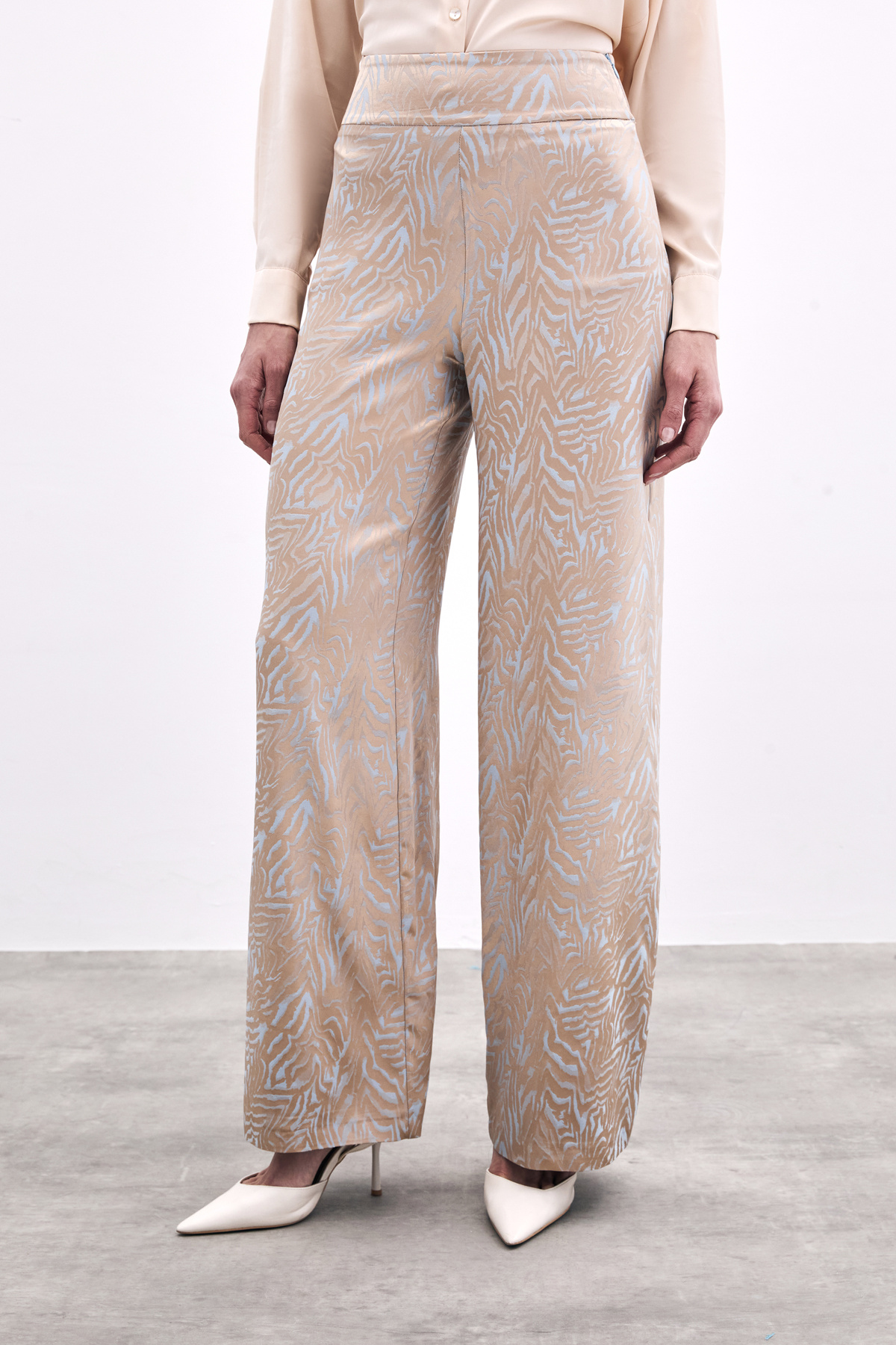 Zebra Desenli Pantolon - Bebe Mavi