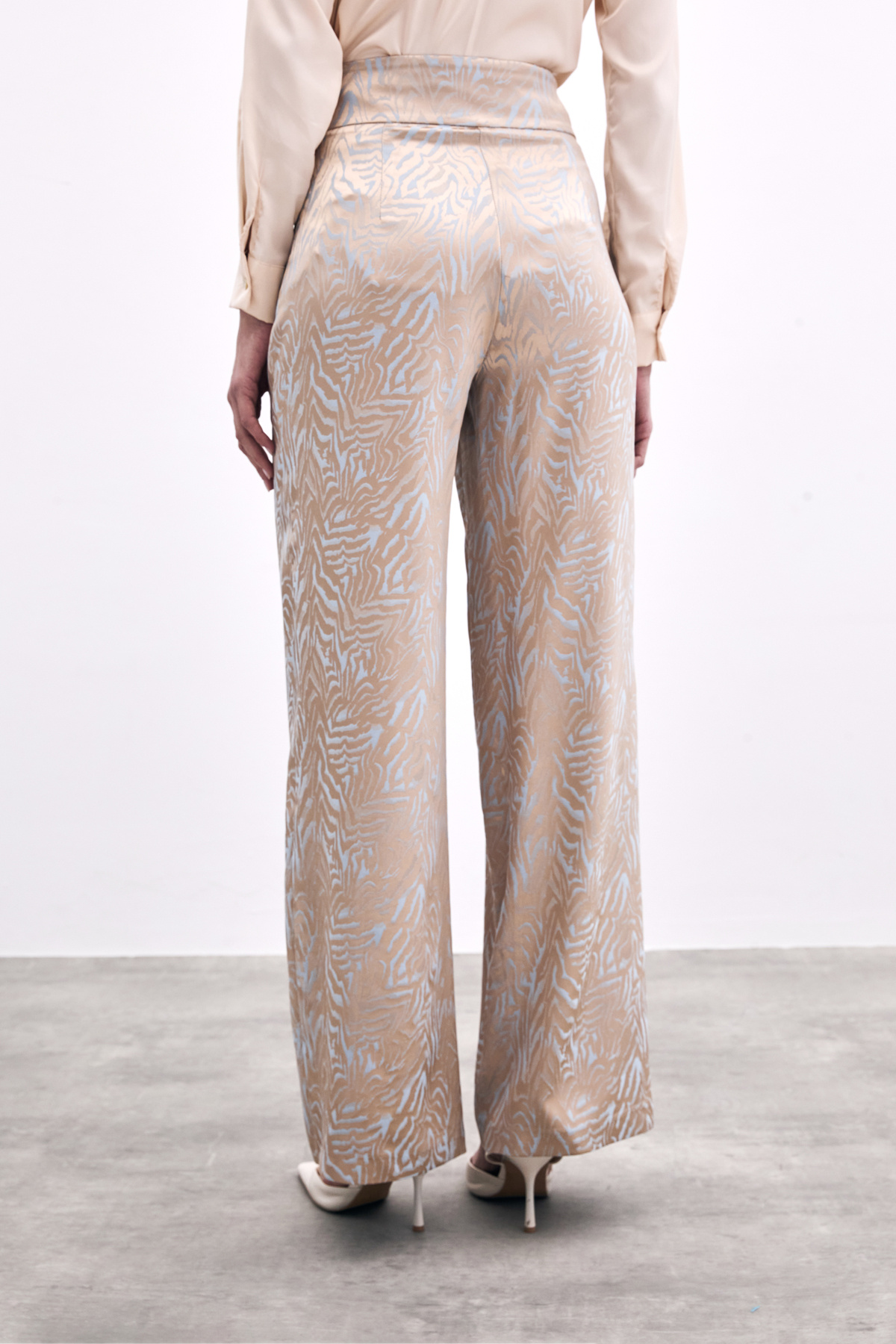 Zebra Desenli Pantolon - Bebe Mavi