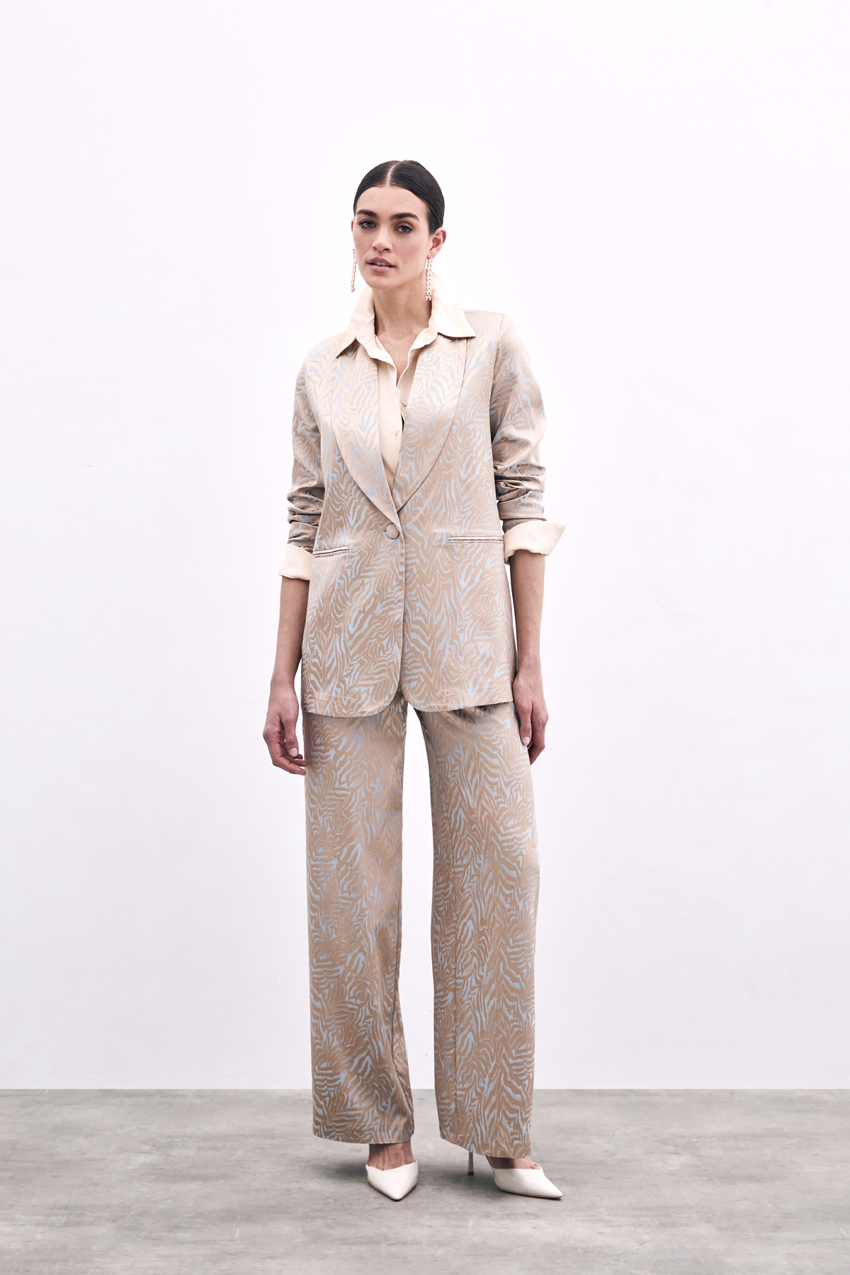 Zebra Desenli Pantolon - Bebe Mavi