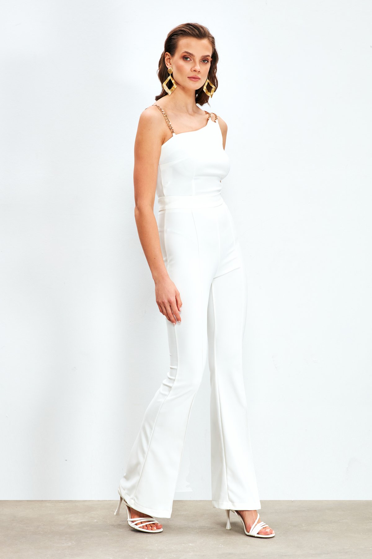 Zincir Askılı Bluz - EKRU