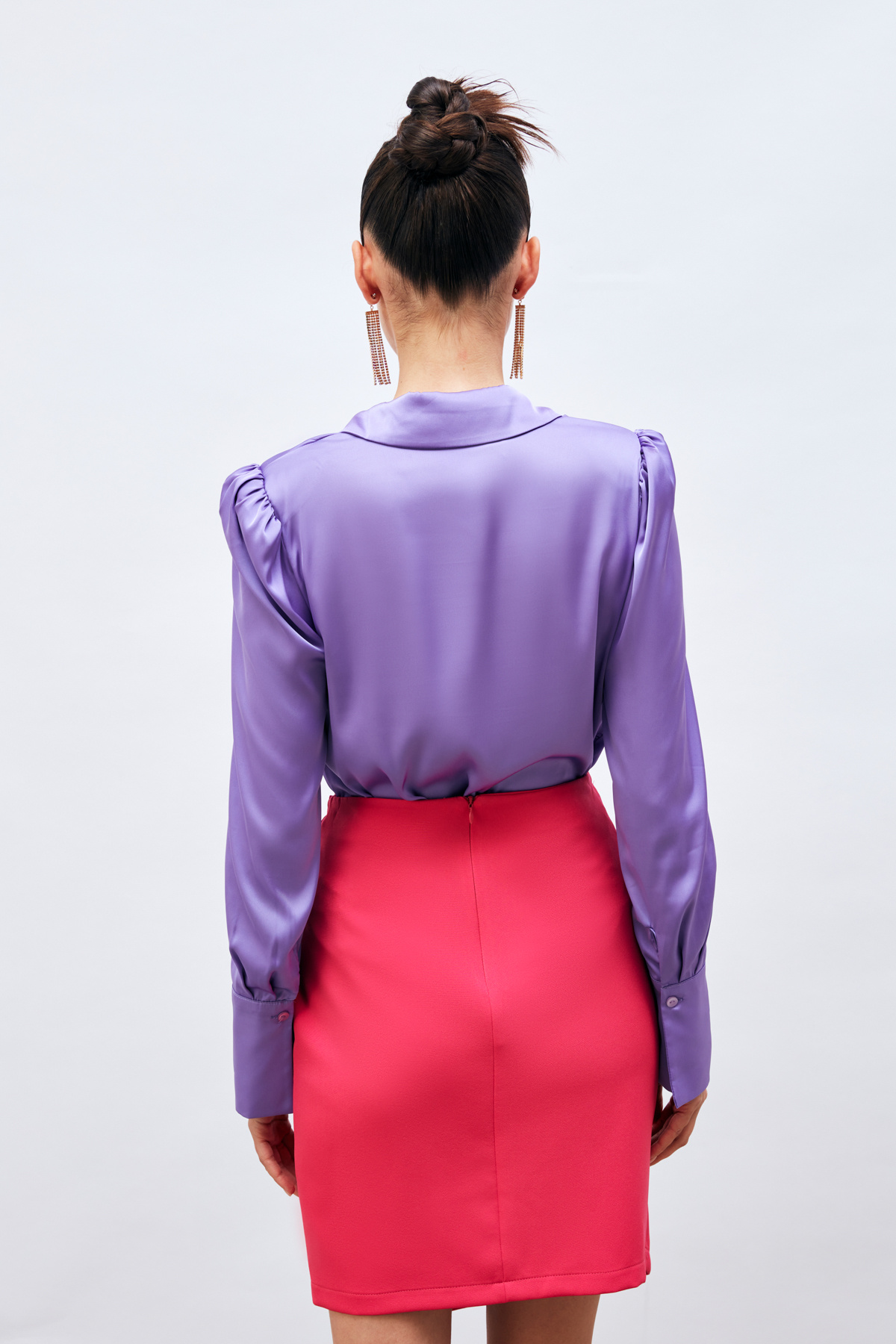 Zincir Detaylı Etek - FUŞYA