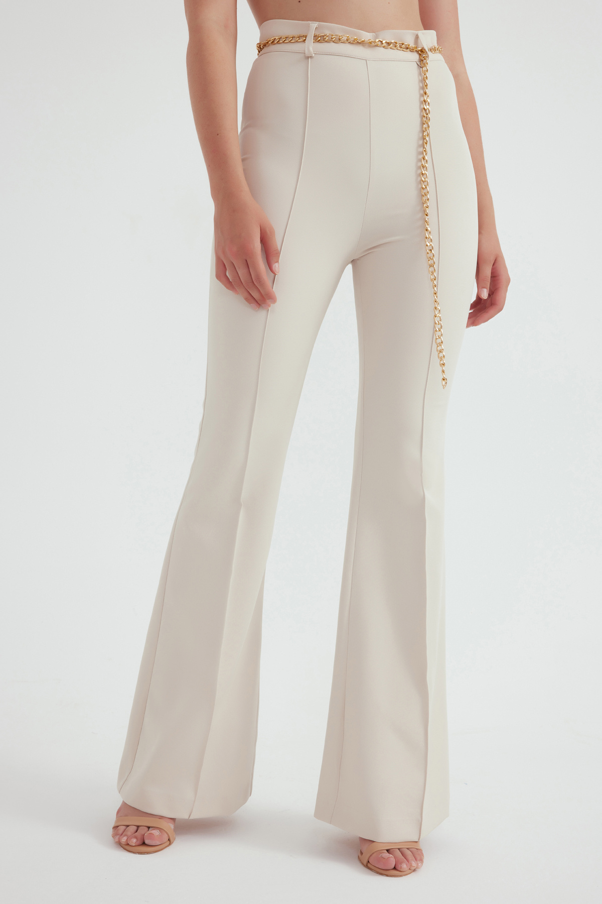 Zincir kemer ispanyol paça pantolon - KEMİK