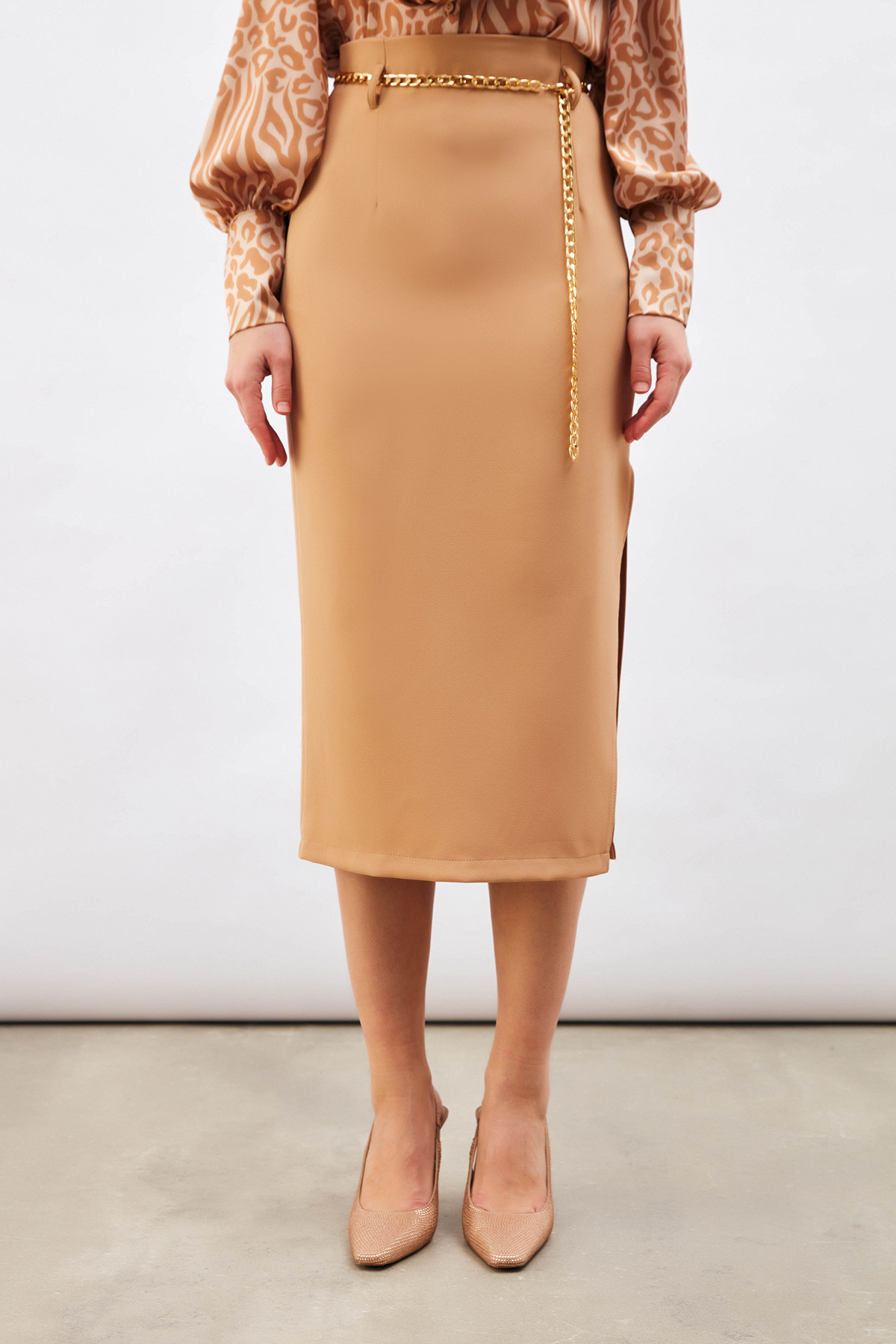 Zincir kemerli kalem etek - CAMEL
