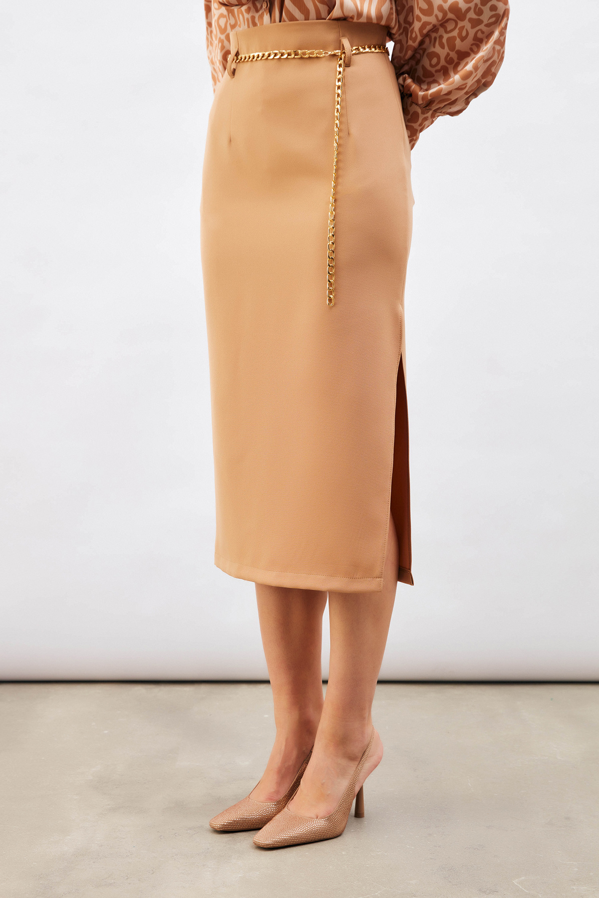 Zincir kemerli kalem etek - CAMEL