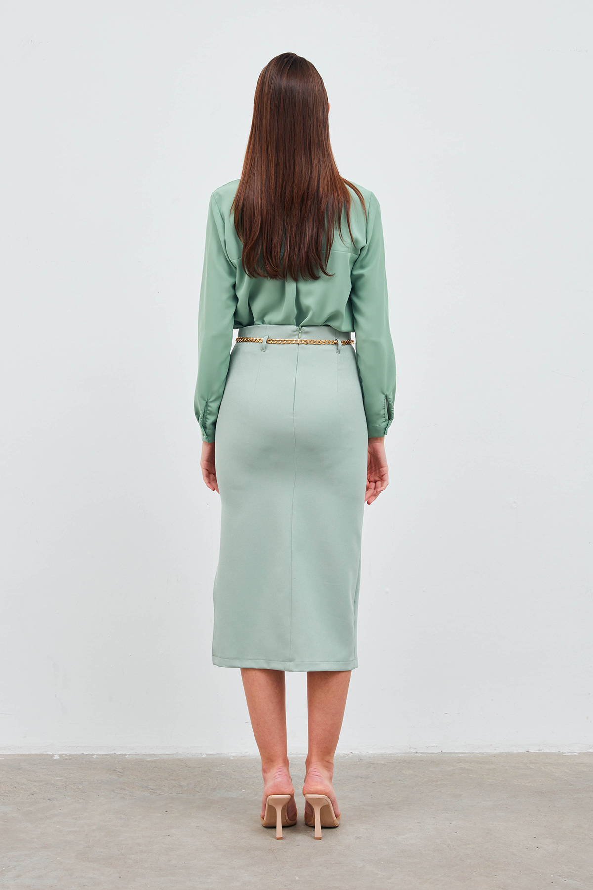 Zincir kemerli kalem etek - MİNT