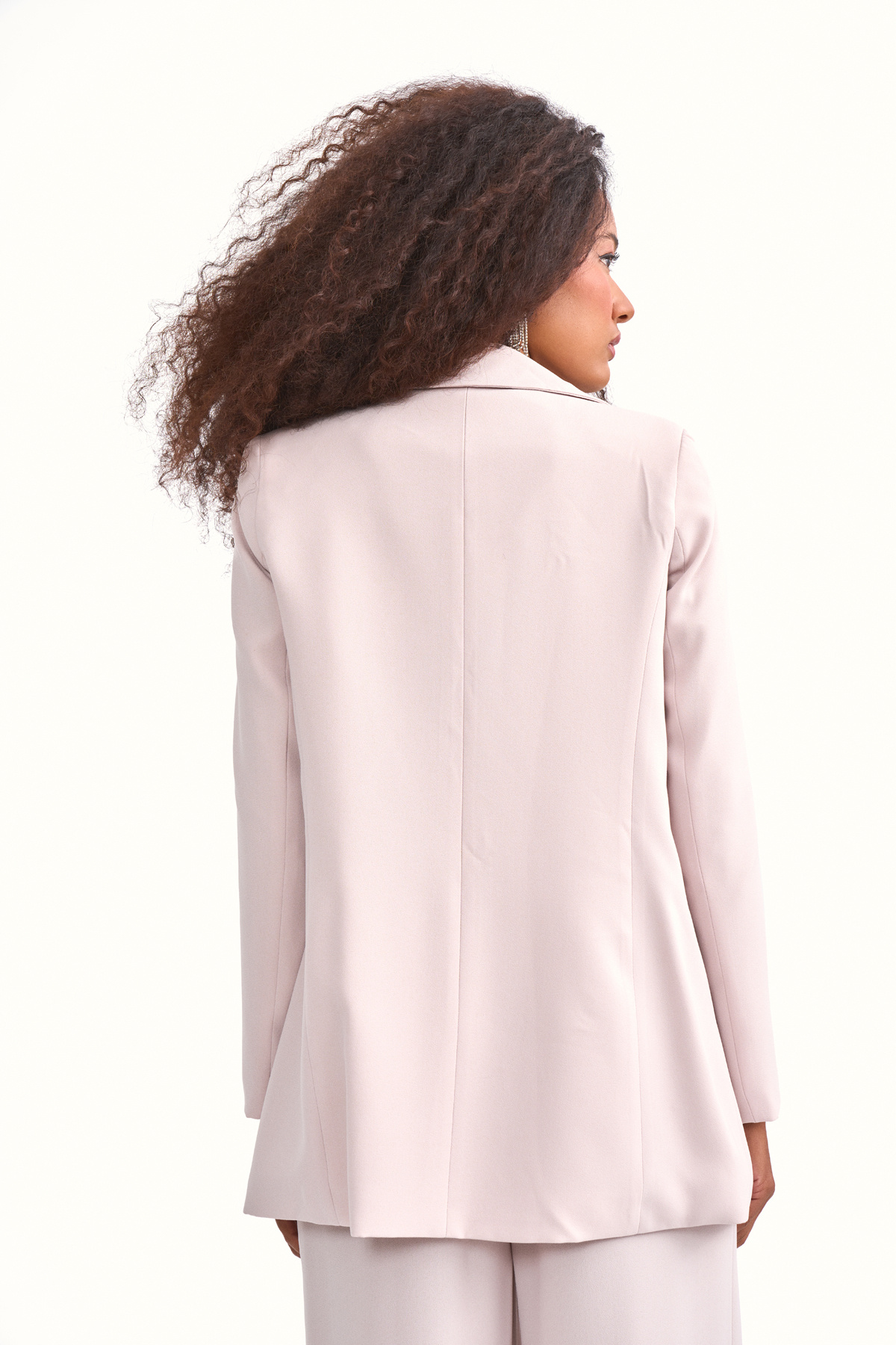 Zircon stone button shabby jacket - STONE