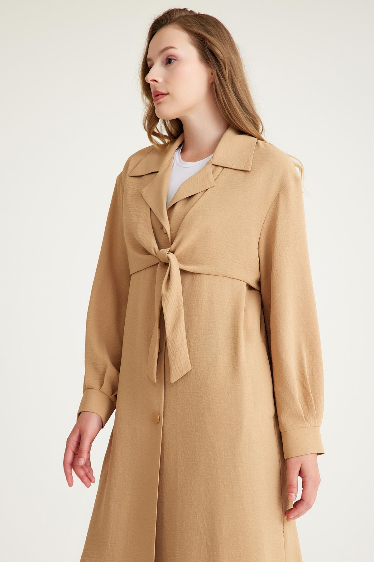 عباءة رجالية برباط أمامي غير مبطنة كامل 6585