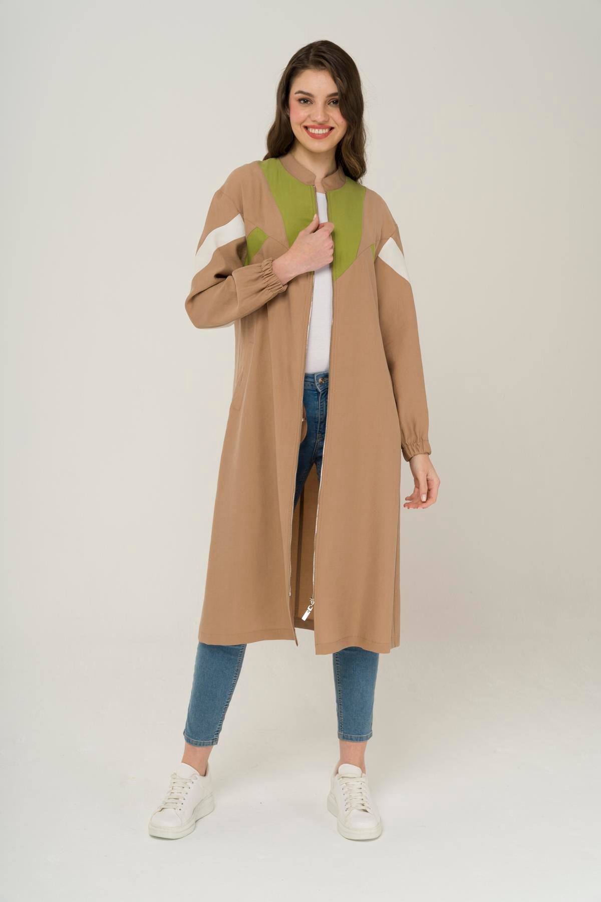 معطف غارني المفصل المزود بسحاب غير مبطن فيزون 6471