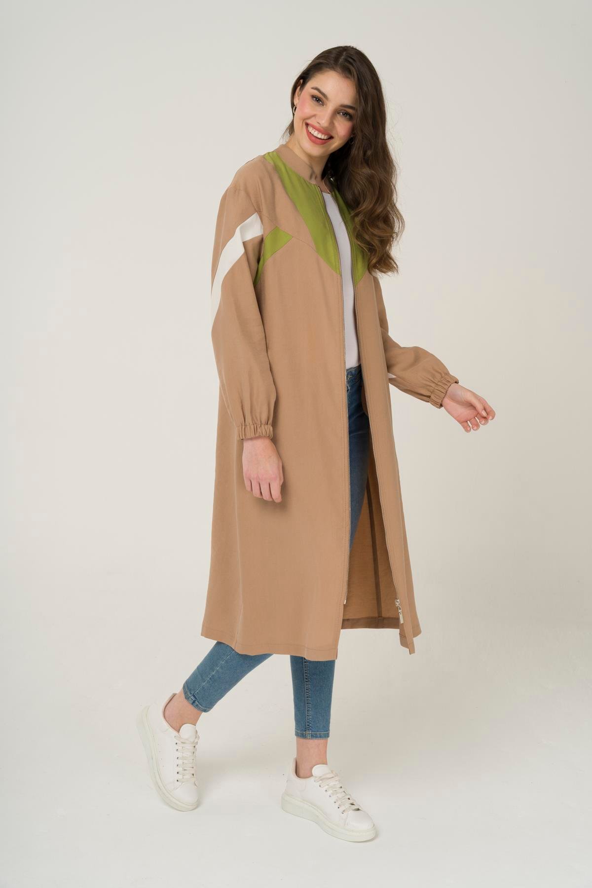 معطف غارني المفصل المزود بسحاب غير مبطن فيزون 6471