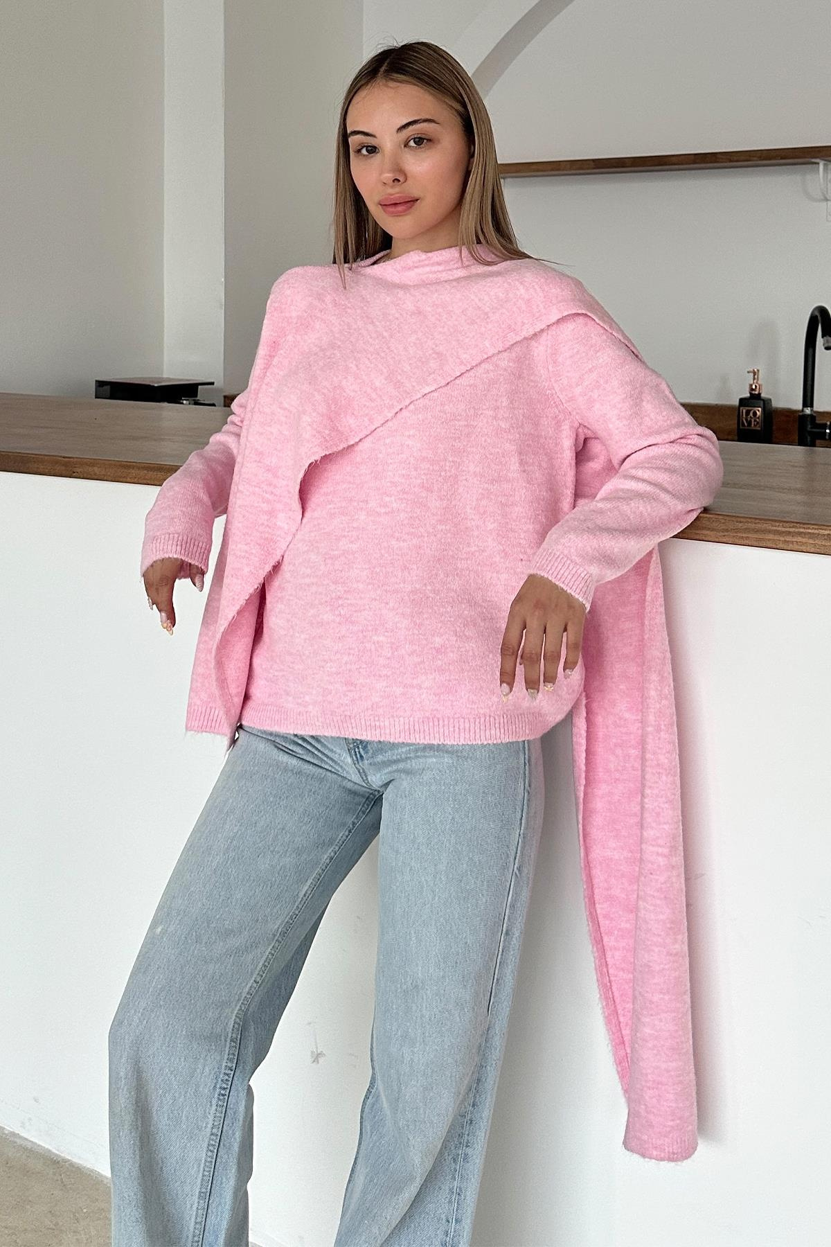 Self-Wrap Knitted Sweater HORNS 8266